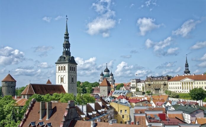 Blick auf die Hauptstadt Estlands, Tallinn.