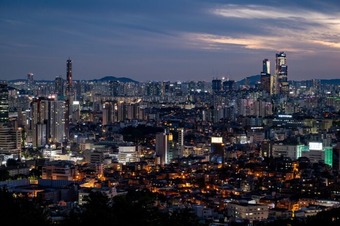 Skyline von Seoul, Hauptstadt von Südkorea.