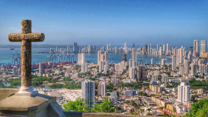 Blick auf Cartagena, Gemeinde in Kolumbien