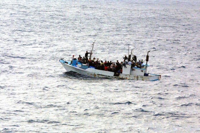 Flüchtlinge auf einem Boot