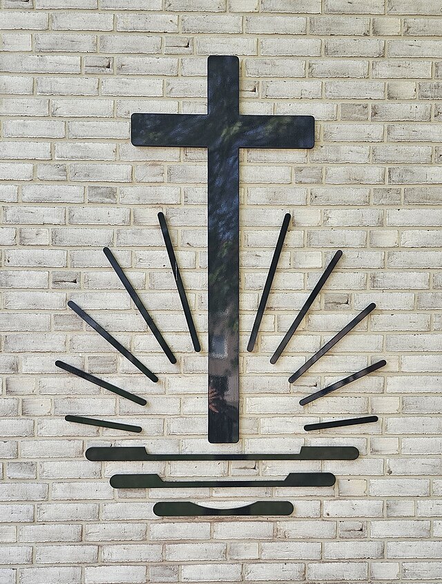 Eine Darstellung des Kreuzes in der Neuapostolische Kirche Essen-Mitte