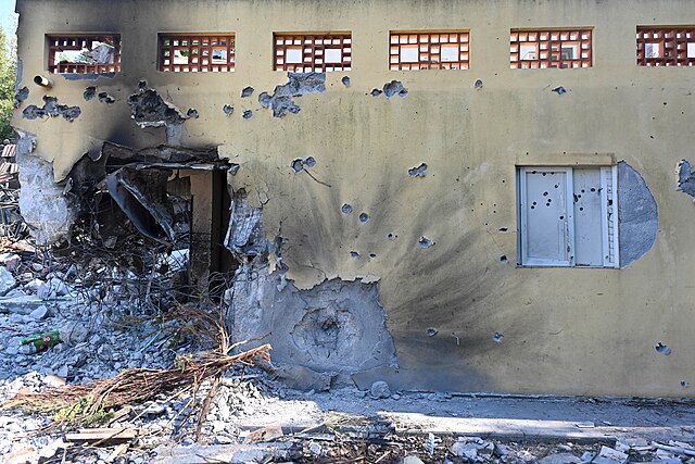 Zerstörtes Gebäude in Gaza