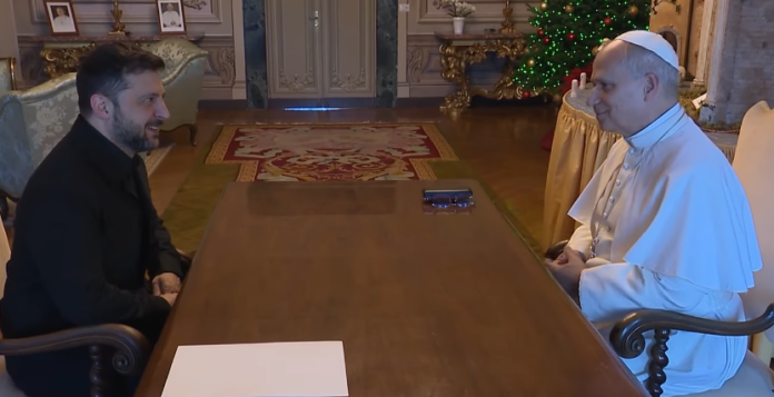 Papst Leo und der ukrainische Präsident Selenskyj