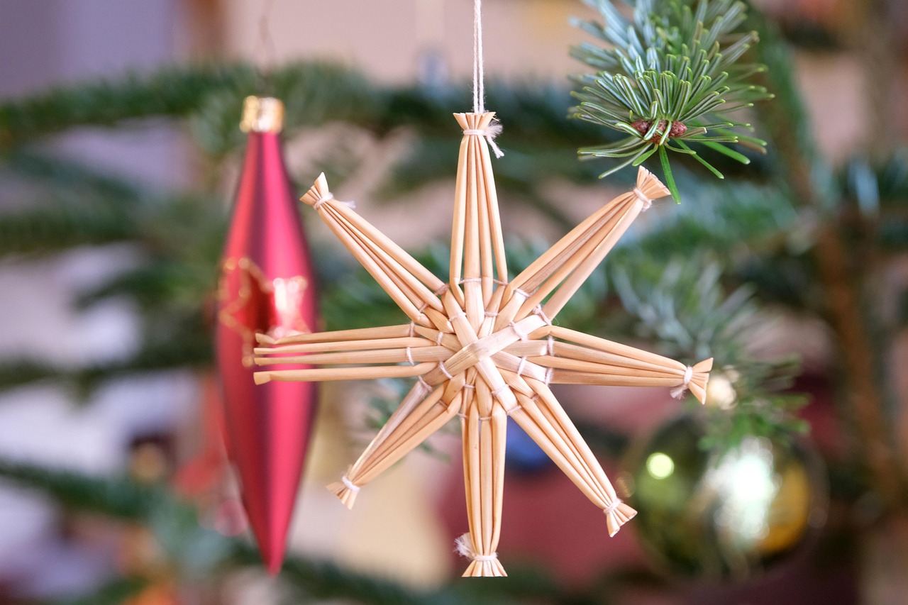 Weihnachtsbaumschmuck, Stern und Kugel