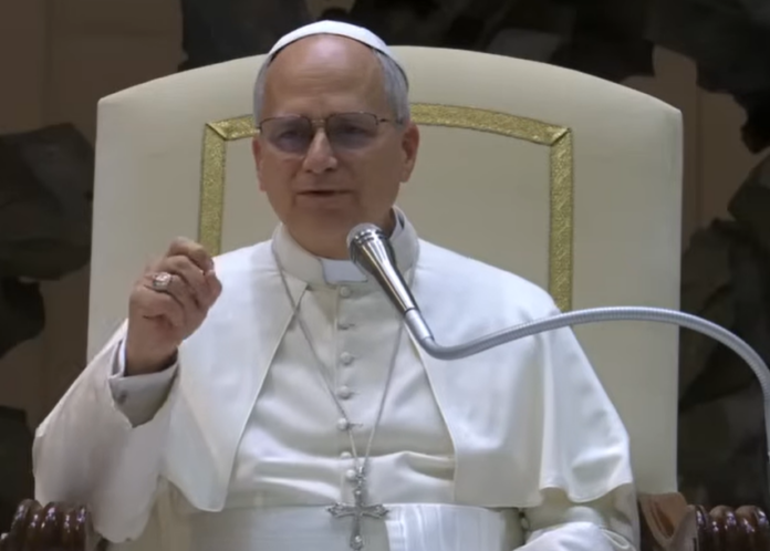 Papst Leo beim Empfang der Jugend Roms