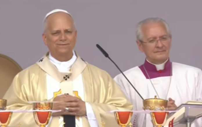 Papst Leo bei der Heiligen Messe in Angola